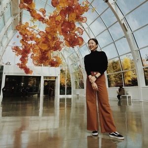 Zara brown wide legs trousers